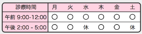 診療時間案内